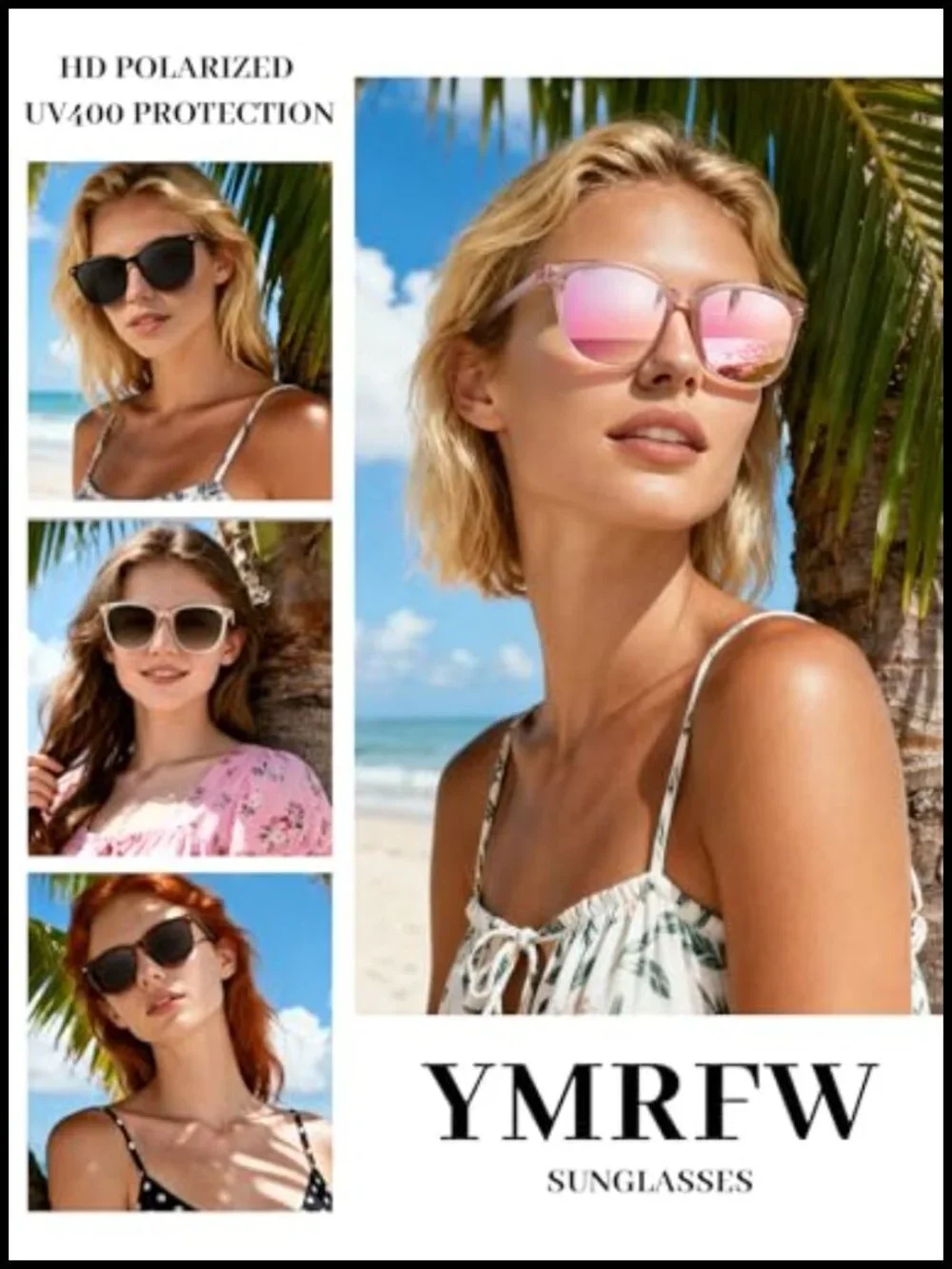 Retro Big Frame Polarized Sunglasses for Women Men UV400 Protection Vintage